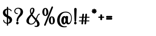 Shanethy Script Bold Font OTHER CHARS