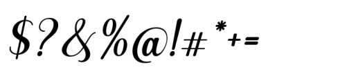Shanethy Script Italic Font OTHER CHARS