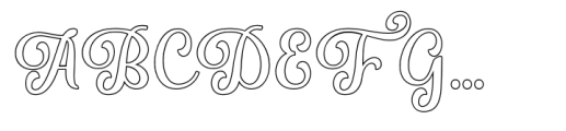 Shanethy Script Outline Font UPPERCASE