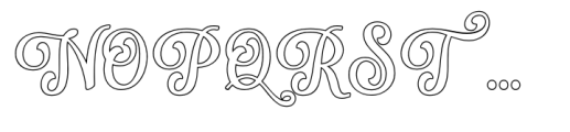 Shanethy Script Outline Font UPPERCASE