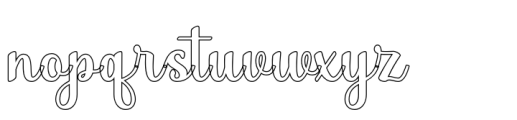Shanethy Script Outline Font LOWERCASE