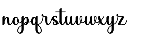 Shanethy Script Regular Font LOWERCASE