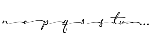 Shanghai Signature Swash Font LOWERCASE