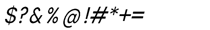 Shansio Italic Font OTHER CHARS