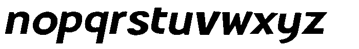 Shapesoul Display Expanded Slant Font LOWERCASE