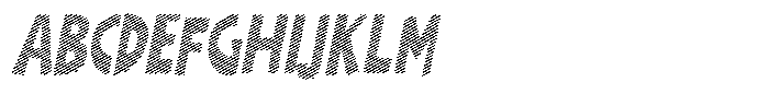 Shapesoul Display Lines Condensed Slant Font UPPERCASE