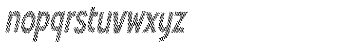 Shapesoul Display Lines Condensed Slant Font LOWERCASE