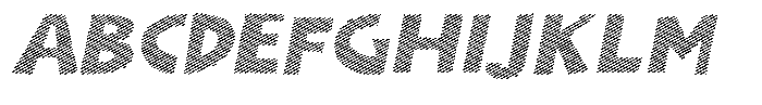 Shapesoul Display Lines Expanded Slant Font UPPERCASE