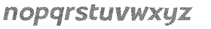 Shapesoul Display Lines Expanded Slant Font LOWERCASE