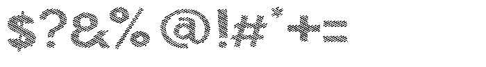 Shapesoul Display Lines Expanded Font OTHER CHARS
