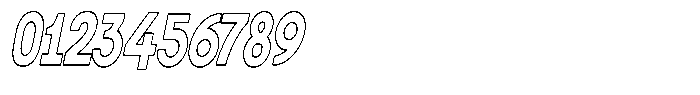 Shapesoul Display Outline Condensed Slant Font OTHER CHARS
