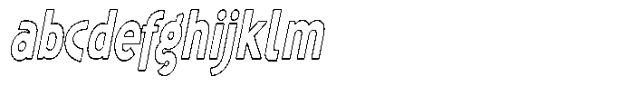 Shapesoul Display Outline Condensed Slant FONT