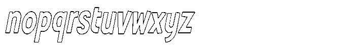 Shapesoul Display Outline Condensed Slant Font LOWERCASE