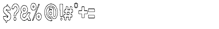Shapesoul Display Outline Condensed Font OTHER CHARS
