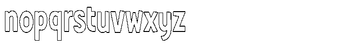 Shapesoul Display Outline Condensed Font LOWERCASE
