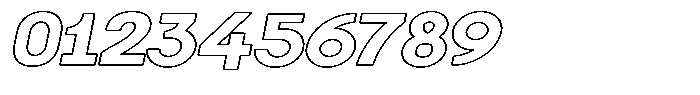 Shapesoul Display Outline Exp Slant Font OTHER CHARS