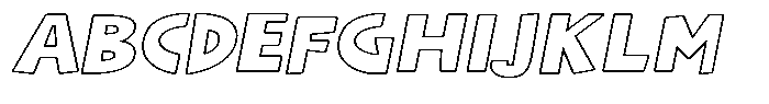 Shapesoul Display Outline Exp Slant Font UPPERCASE
