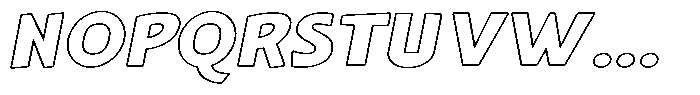 Shapesoul Display Outline Exp Slant Font UPPERCASE