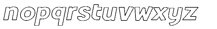 Shapesoul Display Outline Exp Slant Font LOWERCASE