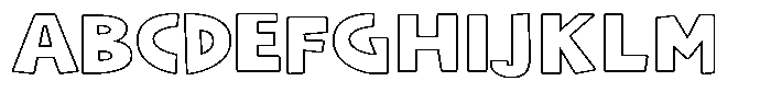 Shapesoul Display Outline Expanded Font UPPERCASE
