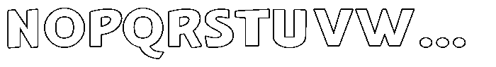 Shapesoul Display Outline Expanded Font UPPERCASE