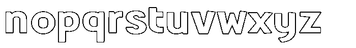 Shapesoul Display Outline Expanded Font LOWERCASE