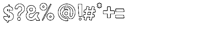Shapesoul Display Outline Regular Font OTHER CHARS