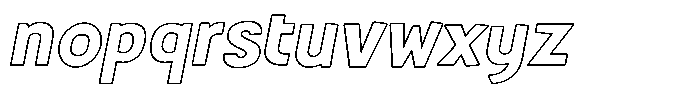 Shapesoul Display Outline Sem Exp Slant Font LOWERCASE
