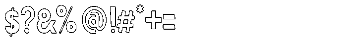 Shapesoul Display Outline Semi Condensed Font OTHER CHARS