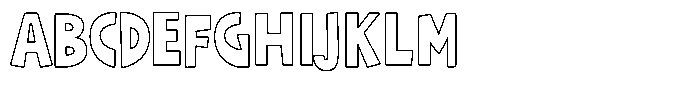 Shapesoul Display Outline Semi Condensed Font UPPERCASE