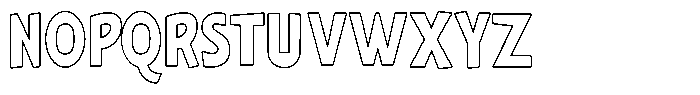 Shapesoul Display Outline Semi Condensed Font UPPERCASE