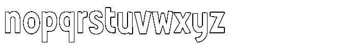 Shapesoul Display Outline Semi Condensed Font LOWERCASE