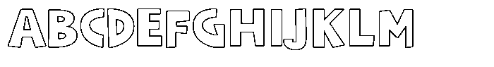 Shapesoul Display Outline Semi Expanded Font UPPERCASE