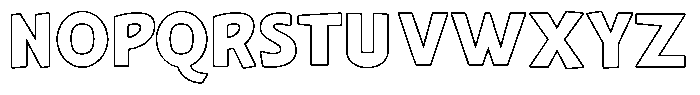 Shapesoul Display Outline Semi Expanded Font UPPERCASE
