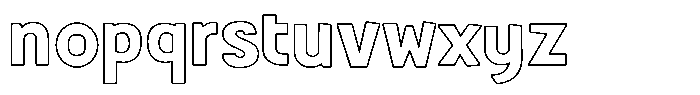 Shapesoul Display Outline Semi Expanded Font LOWERCASE