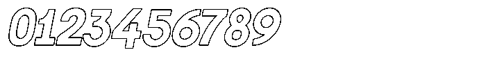 Shapesoul Display Outline Slant Font OTHER CHARS