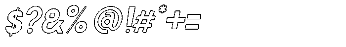 Shapesoul Display Outline Slant Font OTHER CHARS