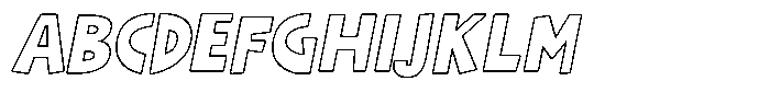 Shapesoul Display Outline Slant Font UPPERCASE