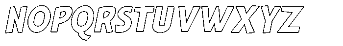 Shapesoul Display Outline Slant Font UPPERCASE