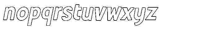 Shapesoul Display Outline Slant Font LOWERCASE