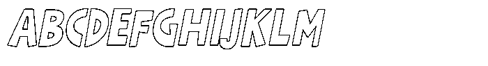 Shapesoul Display Outline Sm Condensed Sla Font UPPERCASE