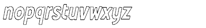Shapesoul Display Outline Sm Condensed Sla Font LOWERCASE