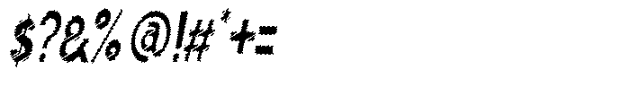 Shapesoul Display Scratch Condensed Slant Font OTHER CHARS