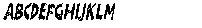 Shapesoul Display Scratch Condensed Slant Font UPPERCASE
