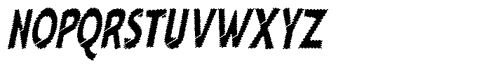 Shapesoul Display Scratch Condensed Slant Font UPPERCASE