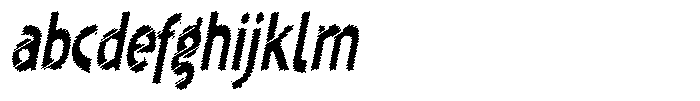 Shapesoul Display Scratch Condensed Slant FONT