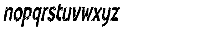 Shapesoul Display Scratch Condensed Slant Font LOWERCASE