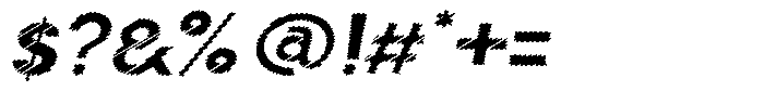 Shapesoul Display Scratch Exp Slant Font OTHER CHARS