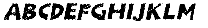 Shapesoul Display Scratch Exp Slant Font UPPERCASE