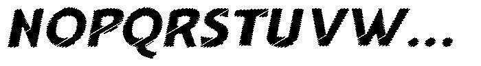 Shapesoul Display Scratch Exp Slant Font UPPERCASE